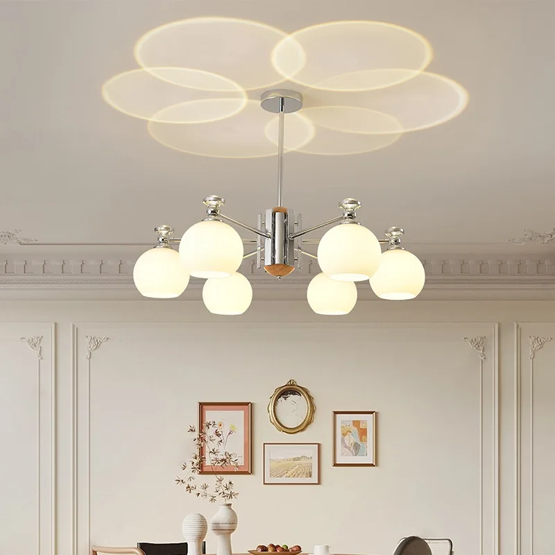 SANDYHA Modern Minimalist Full Spectrum Glass Pendant Light E27 Ideal for Living Room Bedroom Dining Room Home Decor