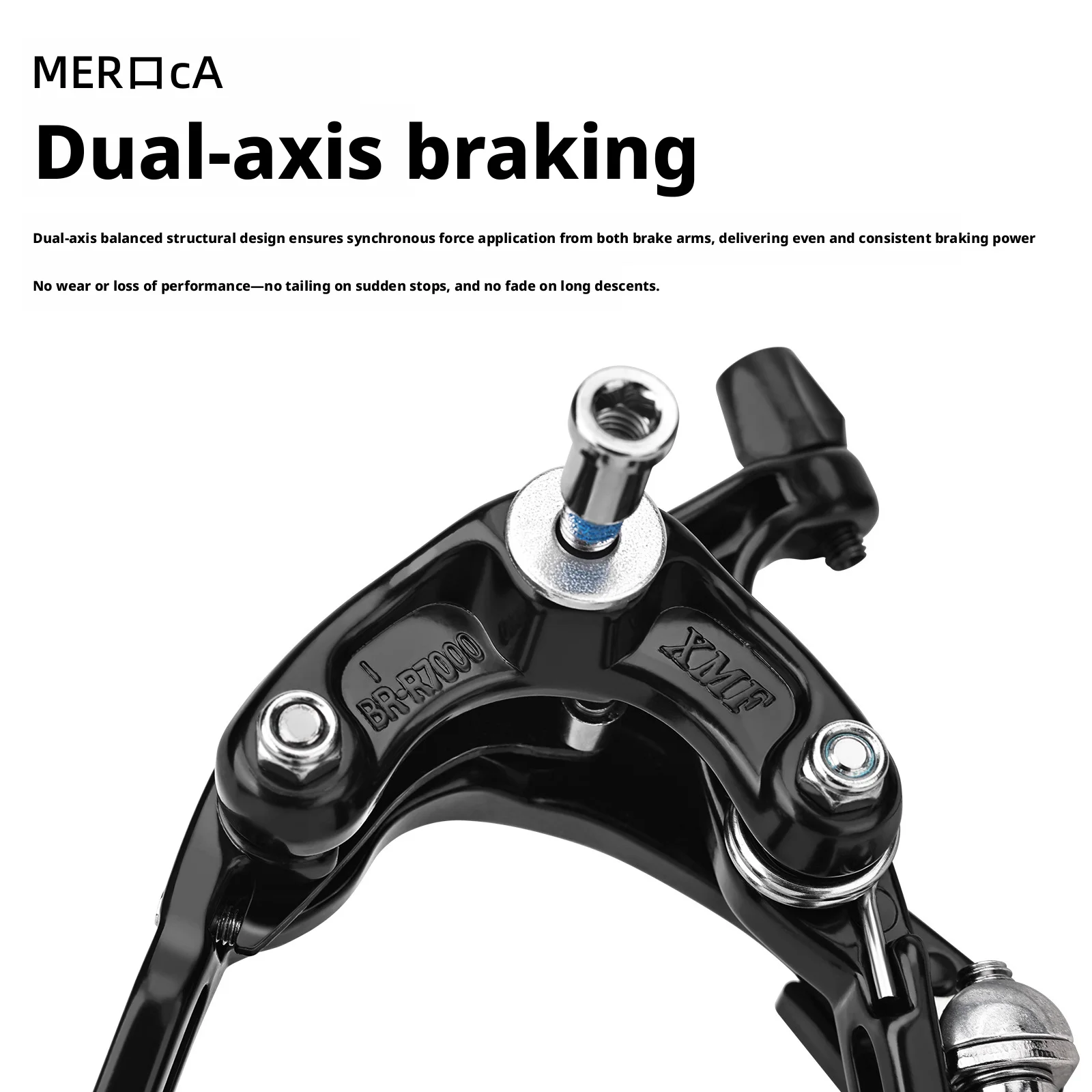 MEROCA Road Bike Dual Pivot Calipers Bicycle Brake Racing Aluminum Side Pull Caliper Front Rear With Brake Pads