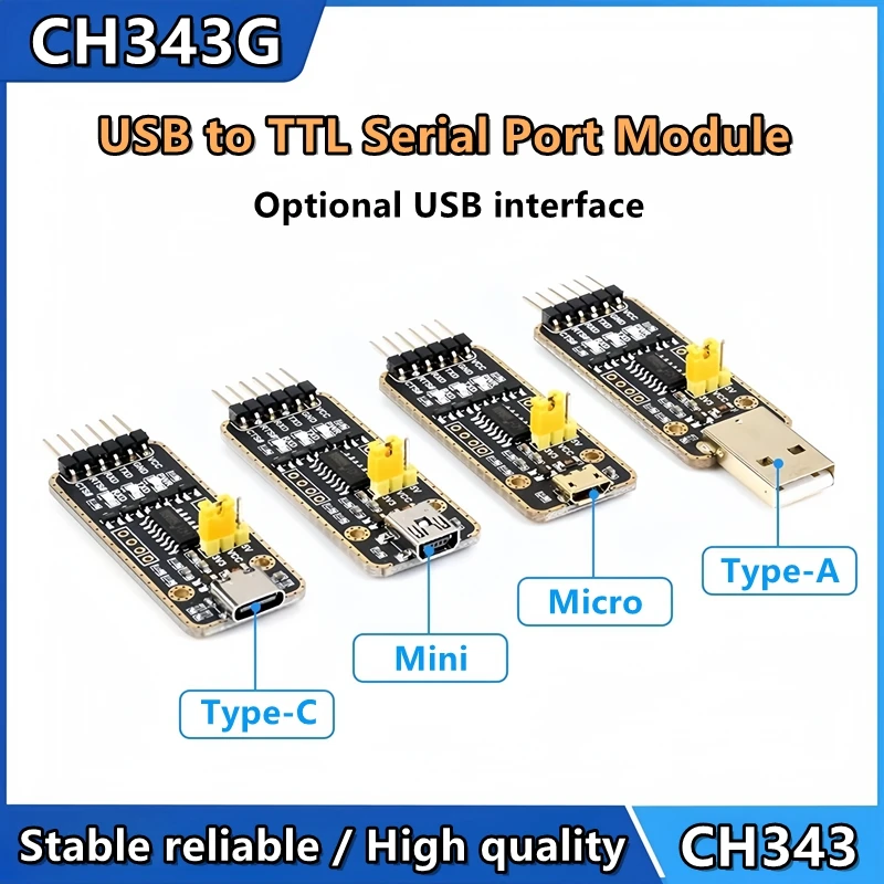 CH343G USB to TTL line CH343 Serial Communication Module UART high speed serial converter with multiple interfaces 3.3V 5V