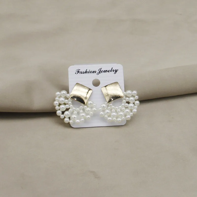 Hot selling European and American imitation pearl tassels versatile fashion trendy brand temperament earrings for women