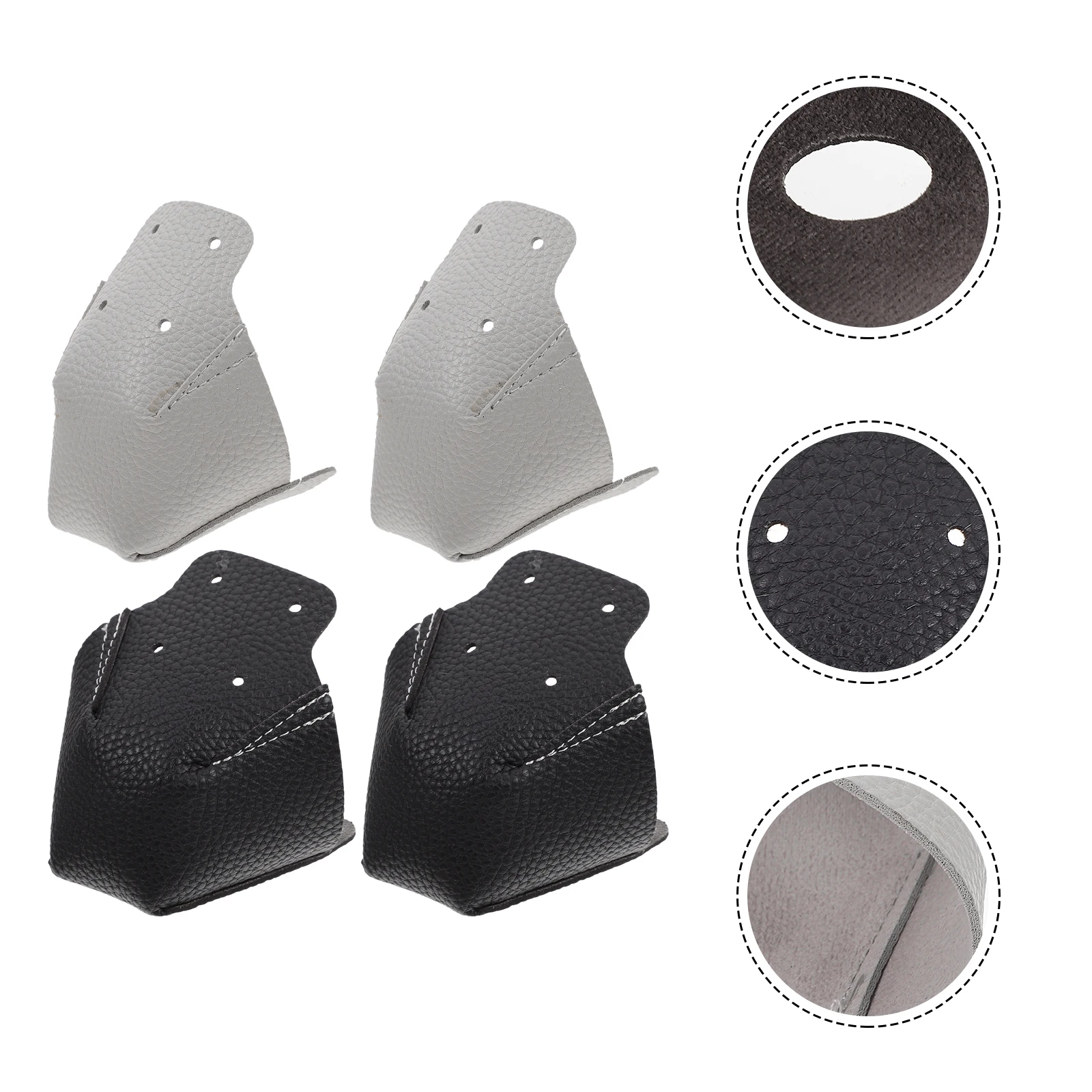 

2 Pairs Roller Skates Toe Covers Durable Protector Compatible Any Skates Shoes Design Holes Shoe Rope Bound Long Use