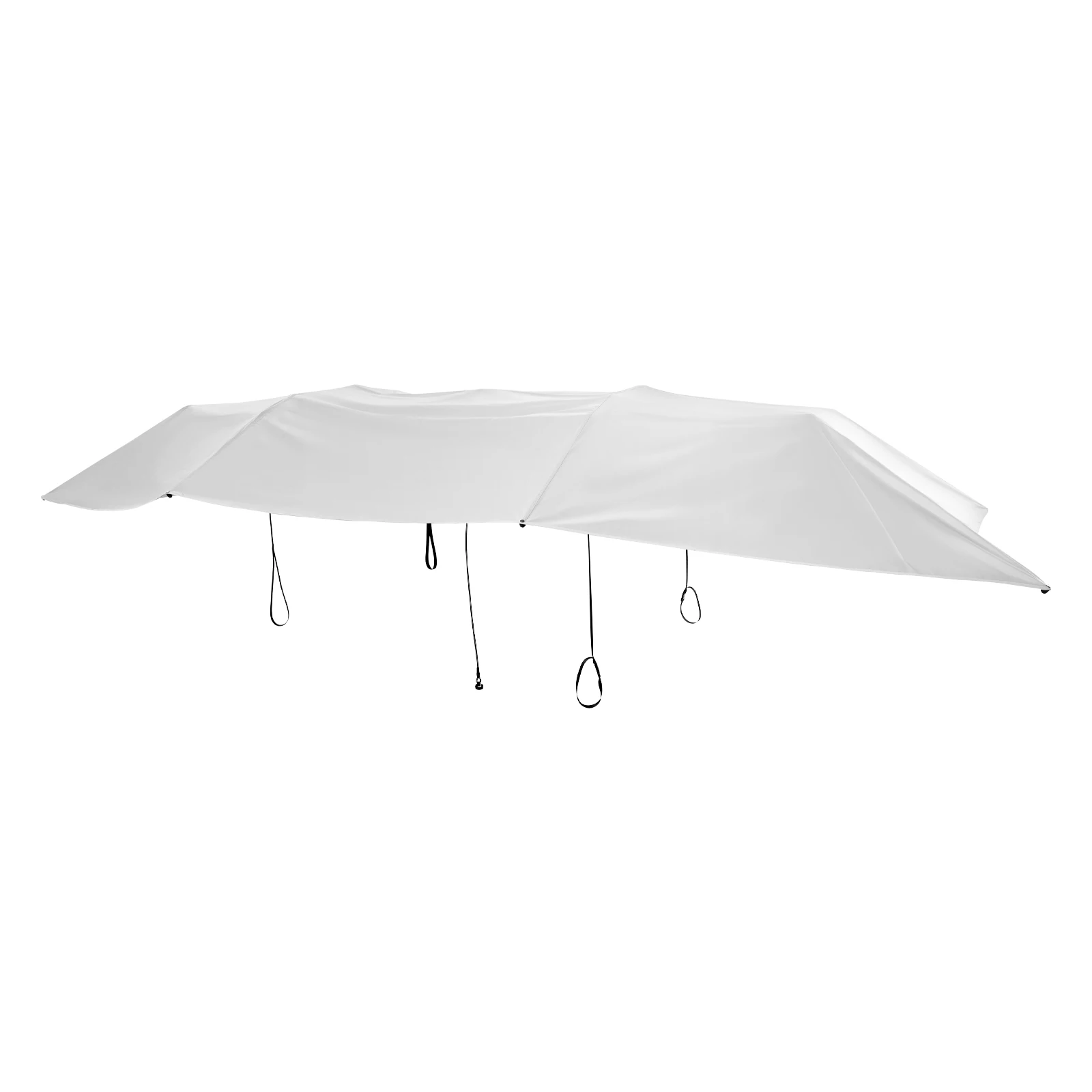 4,2*2,2m/13,78*7,2ft Silbergraues Halbautomatisches Autozelt Abnehmbarer Carport Faltbarer Tragbarer Autoschutz Sonnenschutz Auto-Vordach mit 4 Windschutzseilen und Starkem Saugnapf