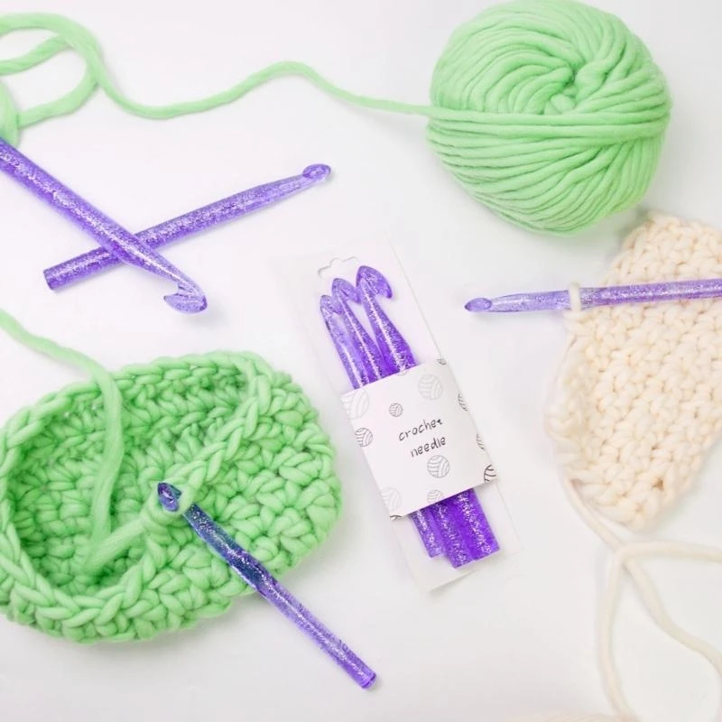 J0MC 10/12/15mm حياكة إبرة هوك الكروشيه مجموعة سهلة الاستخدام للحياكة الكروشيه