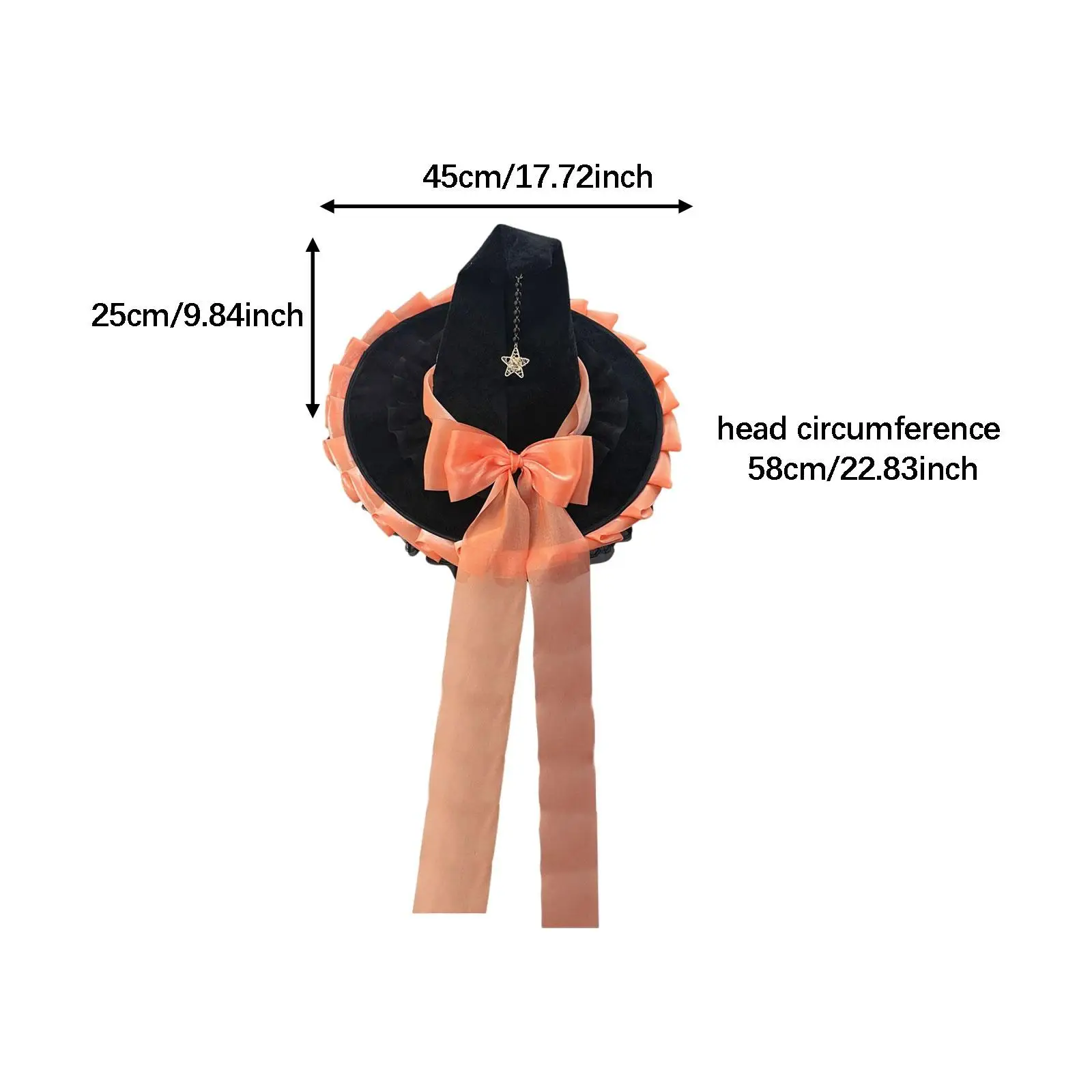 Sombrero de bruja de Halloween, gorra de fiesta gótica versátil, novedad, gorra puntiaguda con decoración de lazo para fiesta de Cosplay, accesorios para fotos de vacaciones