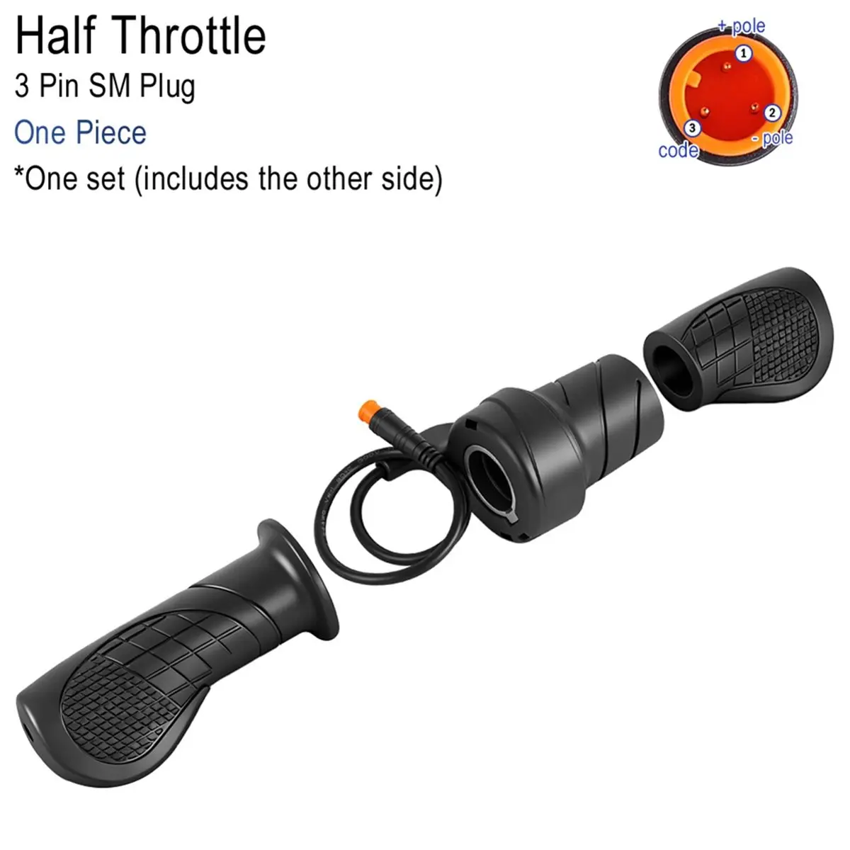 useful Bike Half Throttle Electric Mountain Bike Handlebar Grips Modified Part Waterproof Joint Mountain Bike Modification