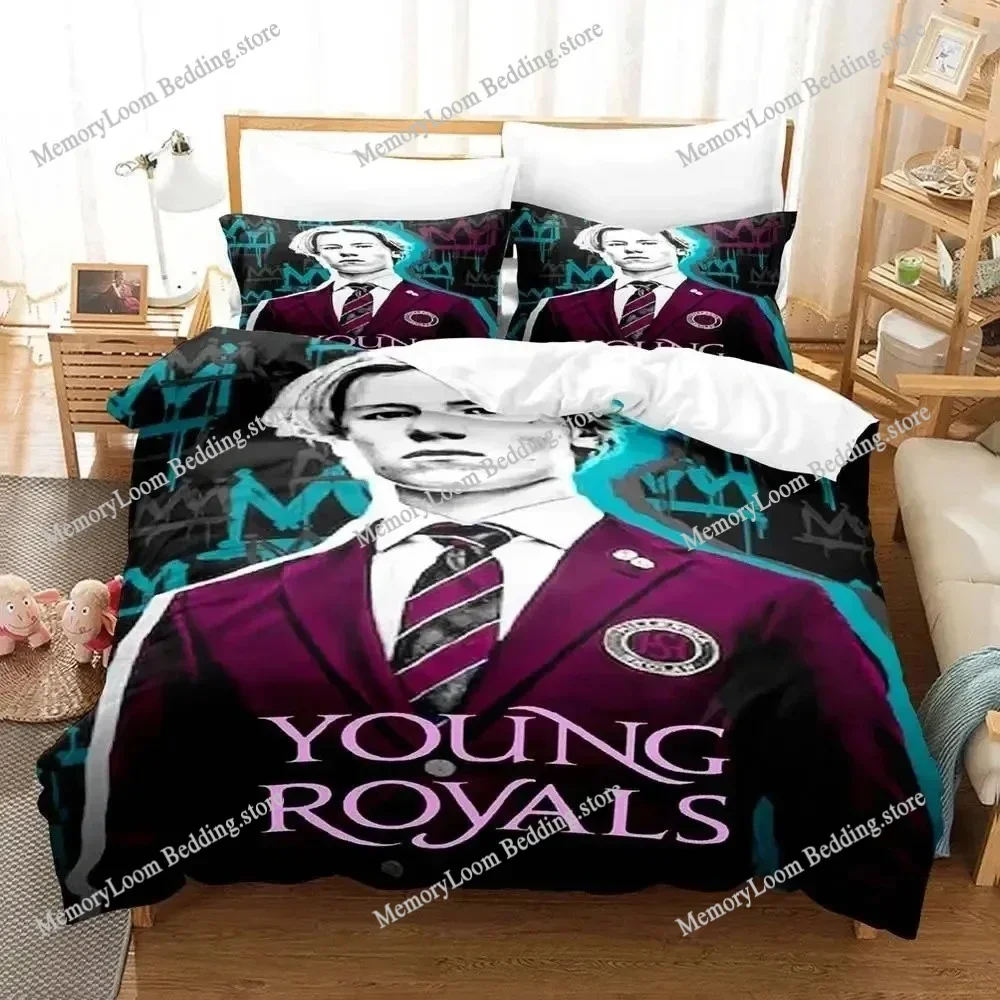 

TV Drama Popular Young Royals Bedding Set Single/Twin/Queen Size Duvet Cover 3D Print Soft Bed Sheet Set Adult Bedroom Decor