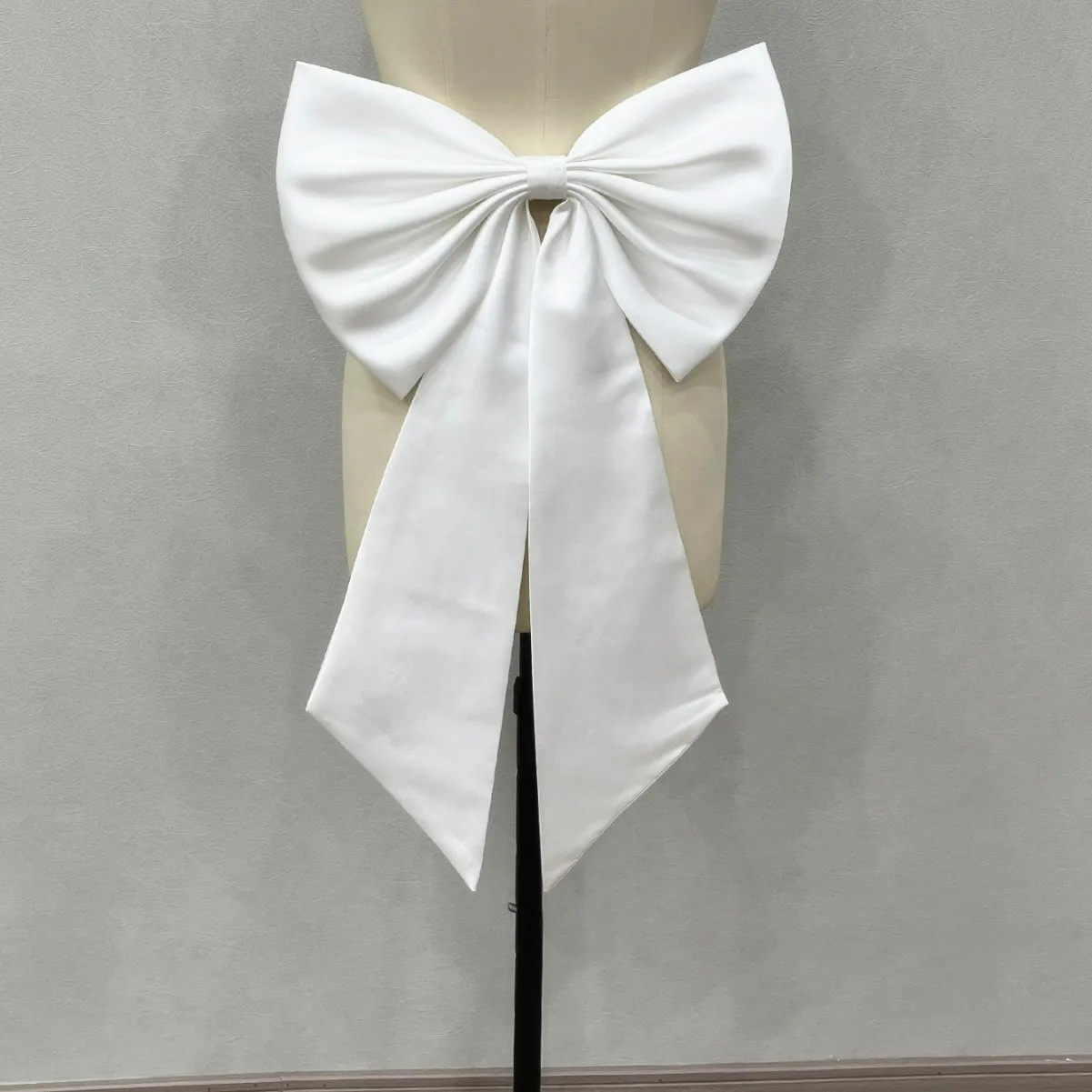 Elegant Satin Bowknot Detachable Wedding Dress Accessories for Women Waist Belt Decoration Dress Accessory