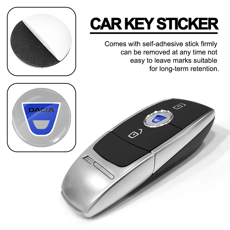 Car Key Sticker Auto Control Keychain Emblem Accessories Fit For Dacia Sandero Duster Jogger Spring Logan Bigster Dokker Stepway
