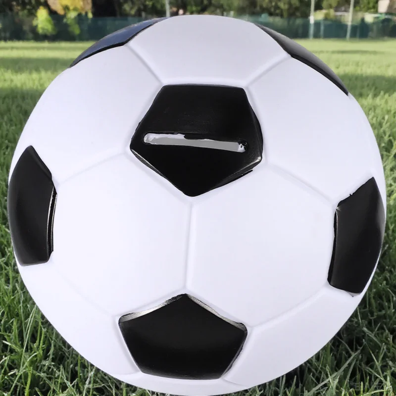 

Football Piggy Bank Vinyl Compact Money Saving Box Kids Desktop Coin Container Portable Home Decoration Gift Football Piggy Bank
