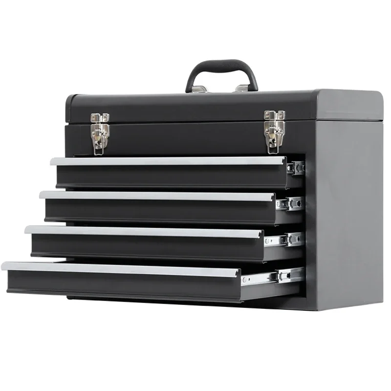 2-layer/4-layer Vehicle-mounted portable hardware household Multi-functional tool box Iron large tool box storage box