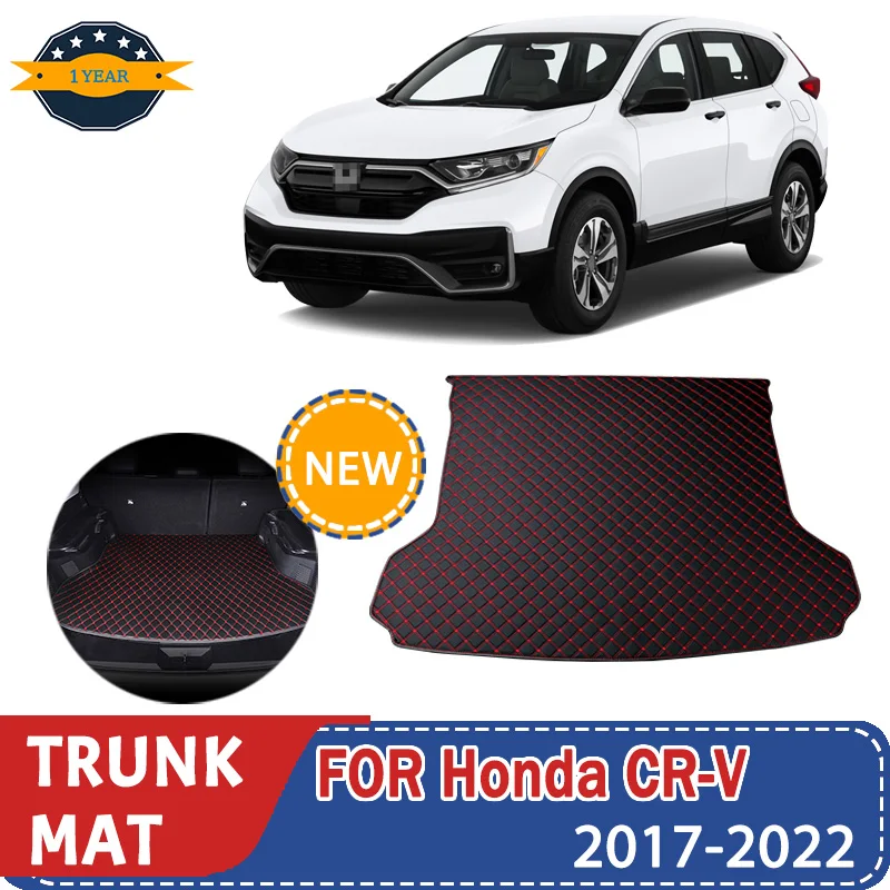 

For Honda CR-V 2017-2022 Artificial Leather Car Trunk Mat Rear Trunk Cargo Protective Mat Car Interior Accessories