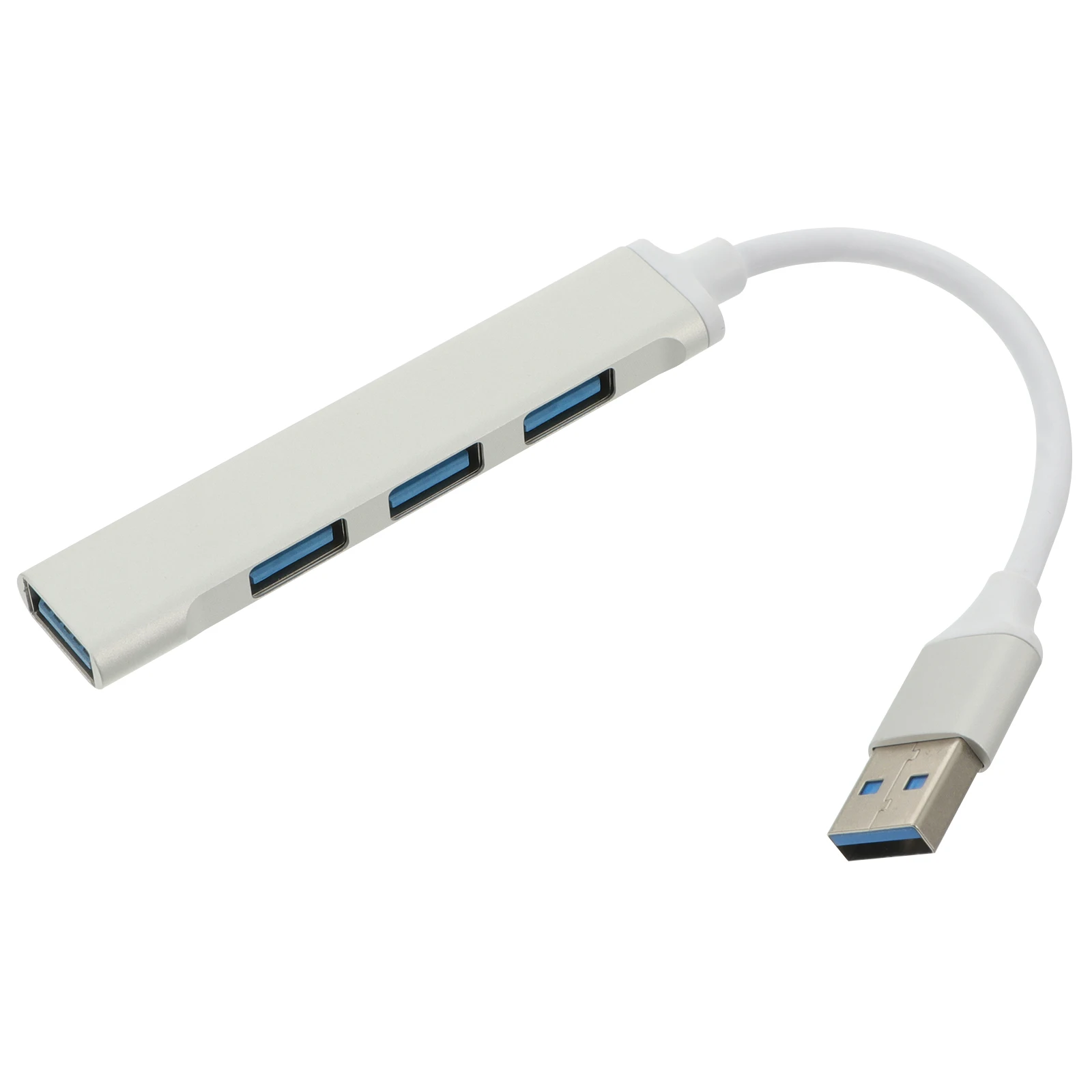 

4 Port USB3.0 Hub Aluminum Alloy Lightweight Desktop Hot Pluggable Plug Play Laptop Accessories Multifunction Splitter USB Hub