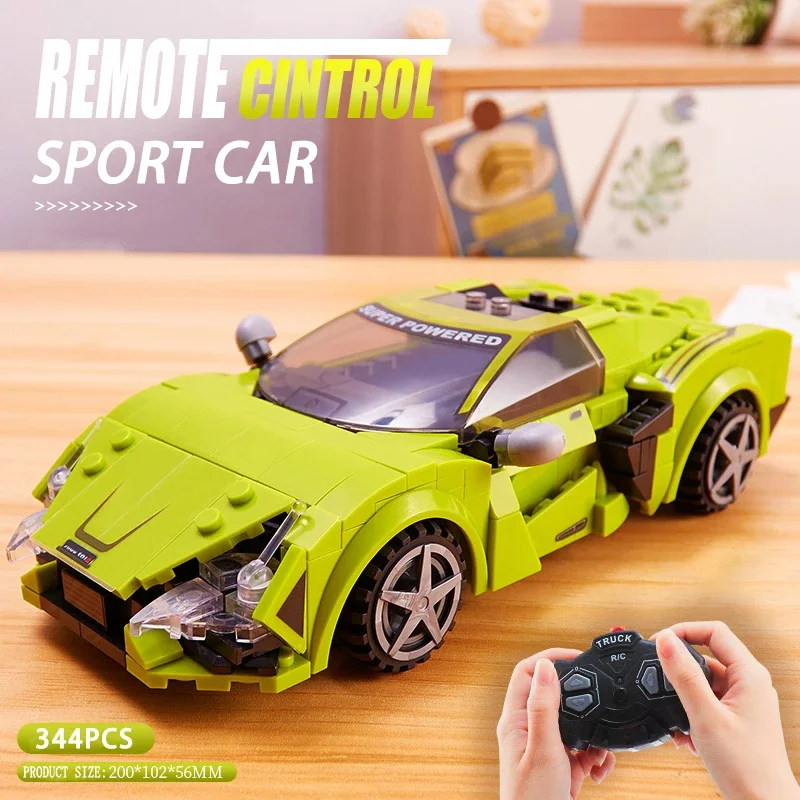 High-Tech City Remote Control Sports Car Building Block Racing Off Road Vehicle Model Bricks Toys For Boy Birthday Gift MOC