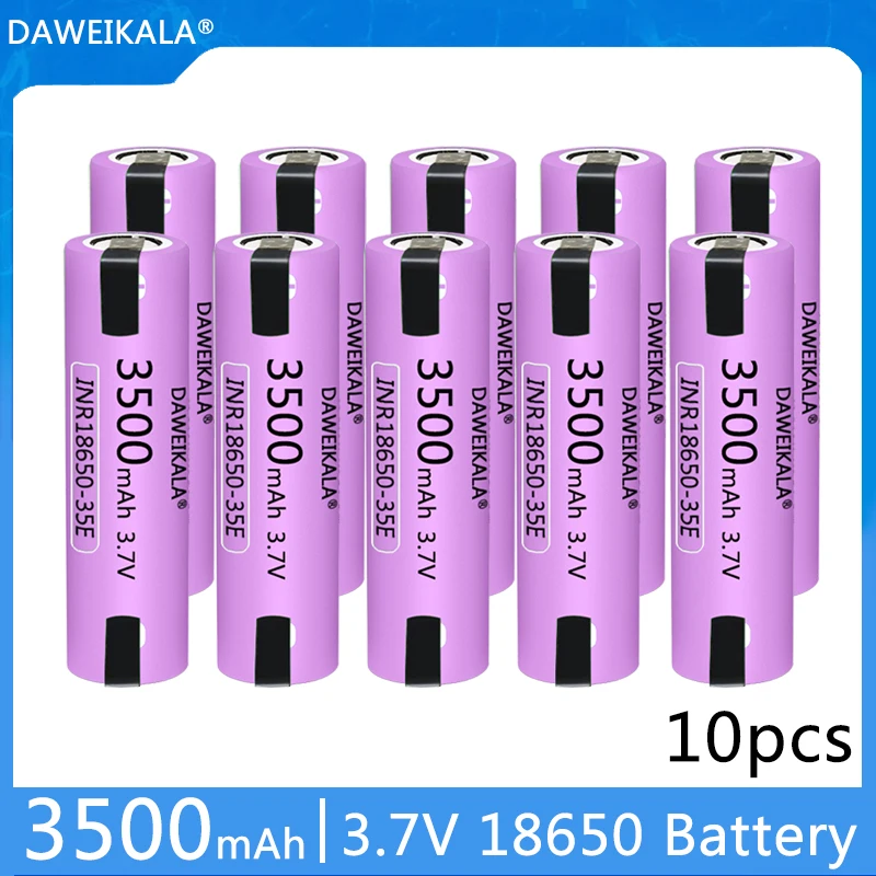 2023 New Daweikala 35e 18650 3500mah High Power Discharge Chargeable Battery High Power Discharge, 30a High Current + DIY Nickel