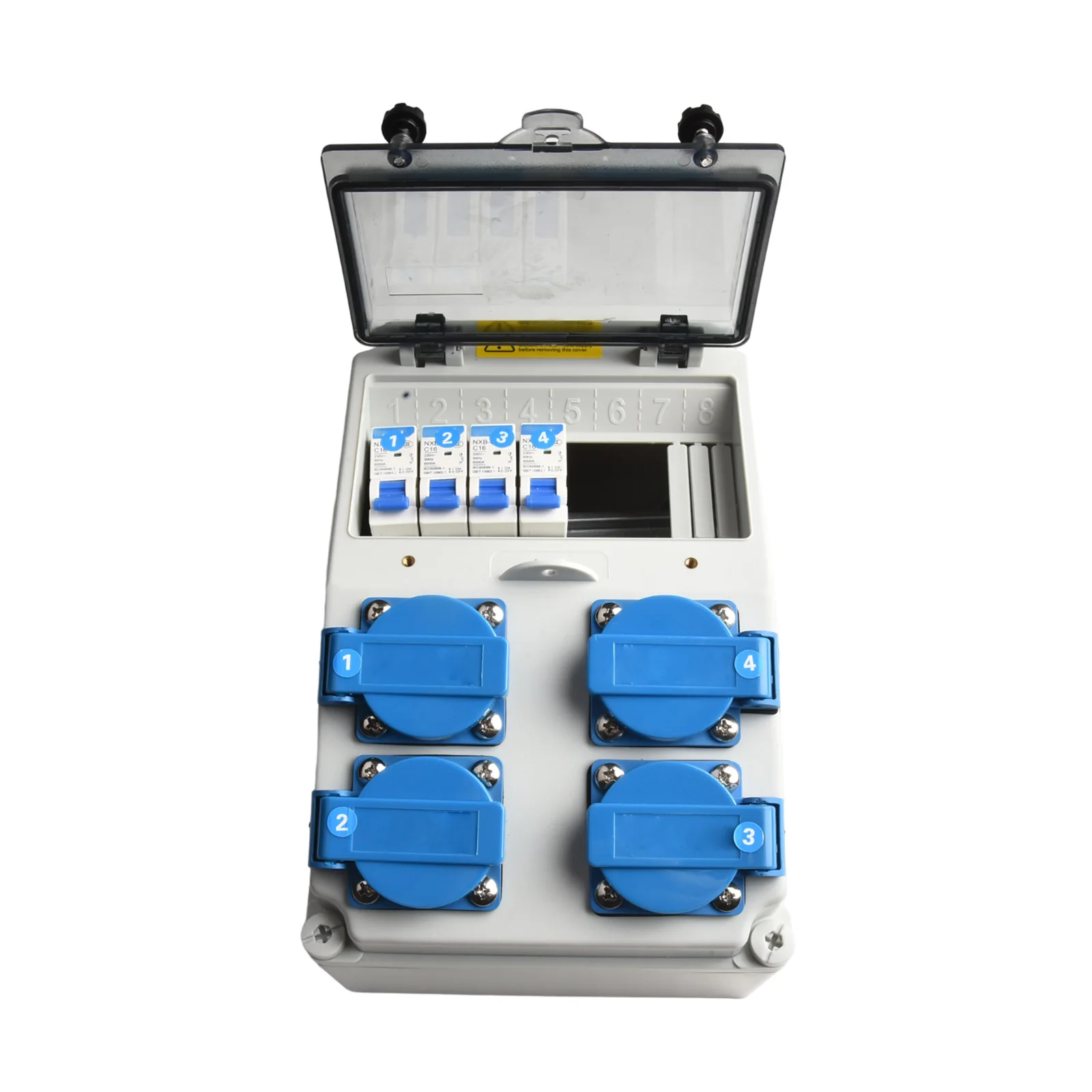 IP65 Power Distribution Box Construction Power Distribution Box European Standard Sockets Temperature Resistance