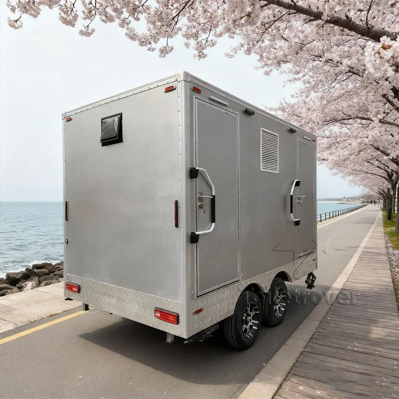 

Public Temporary Container Portable Toilet Block Mobile Portable Bathroom Trailer with Smart Toilet