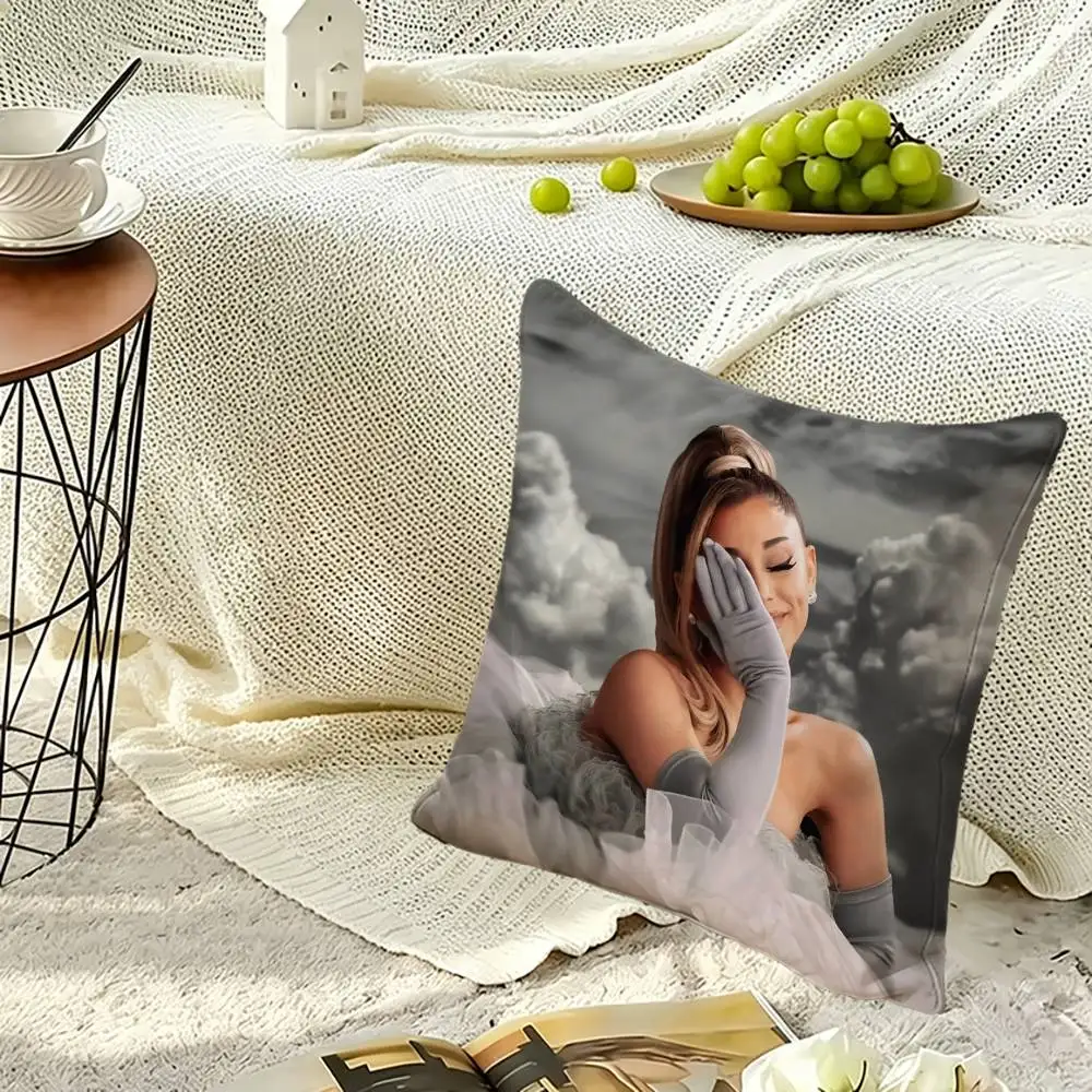 Singer Ariana Grande Pillow Case Sofa Living Room for Bedroom Headboard Backrest Cushion Square Nap Time