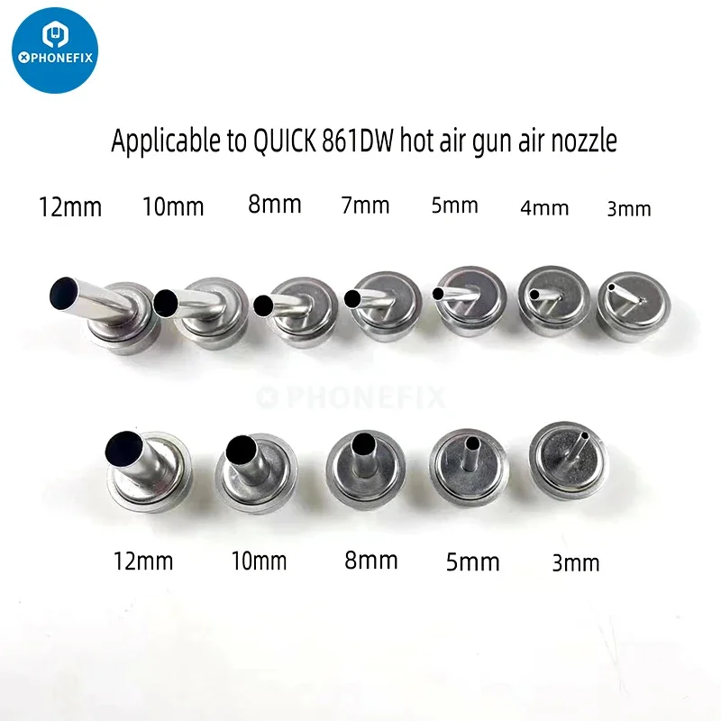 Universal Hot Air Station Round Nozzles Quick 861DW Soldering Welding Tool For 861DW Soldering Station Hot Air Welding Nozzle