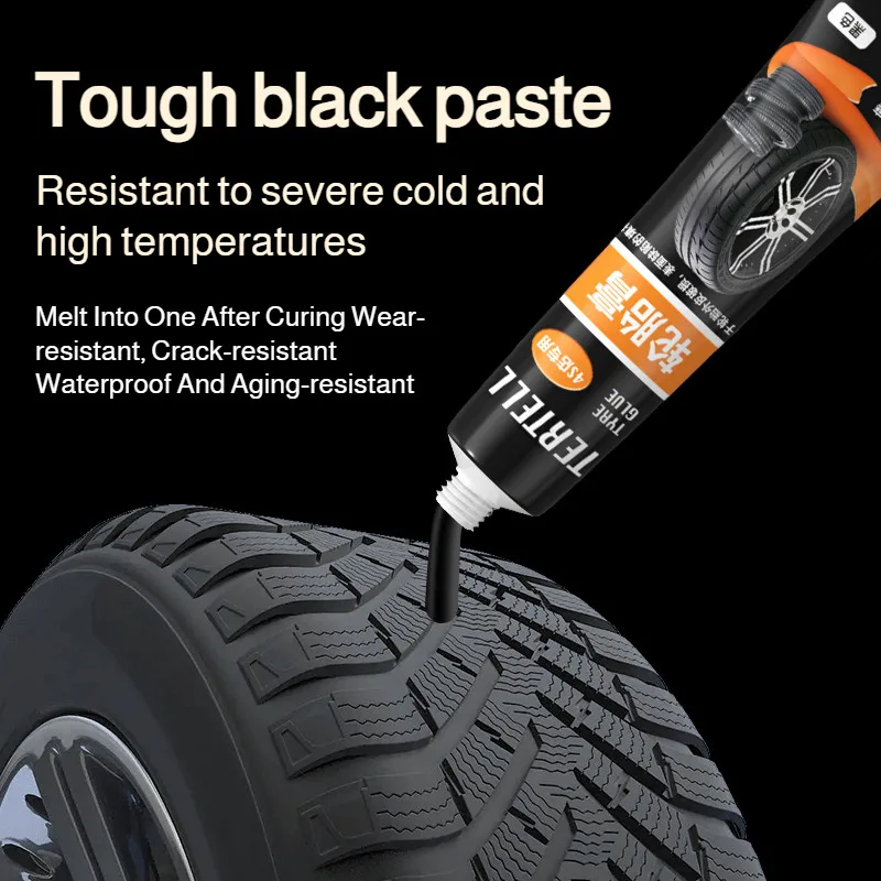 Durable Waterproof Tire Repair Sealant for Car Auto Rubber Crack Filling Glue Puncture Repair Sealant Tire Repairing Agent