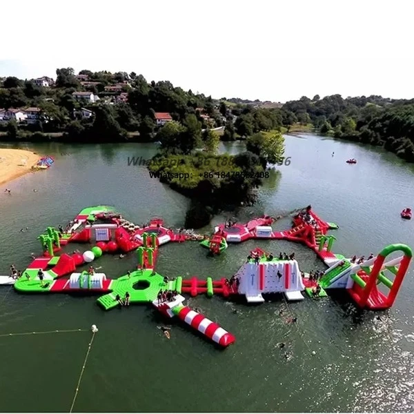 Commercial Inflatable Water Park Resort Water Play Equipment with Slides