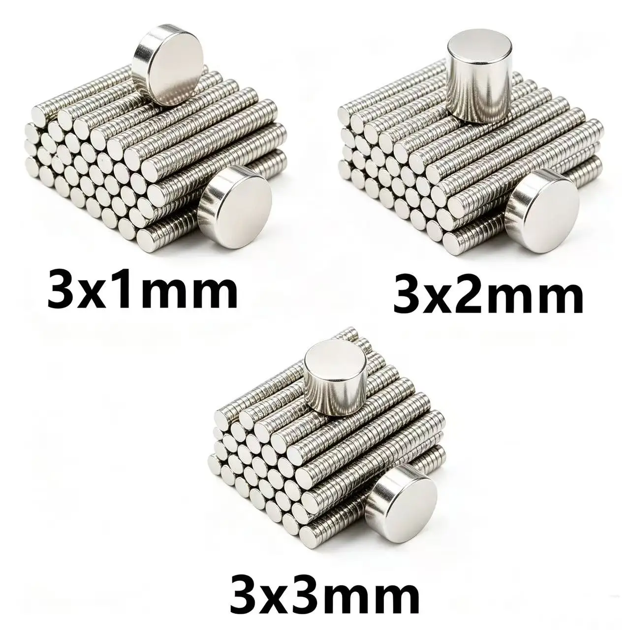 3x1 3x2 3x3mm Small Round Powerful Magnet 8mmx3mm For Home Refrigerators, Offices DIY 8x3mm Strong Magnets