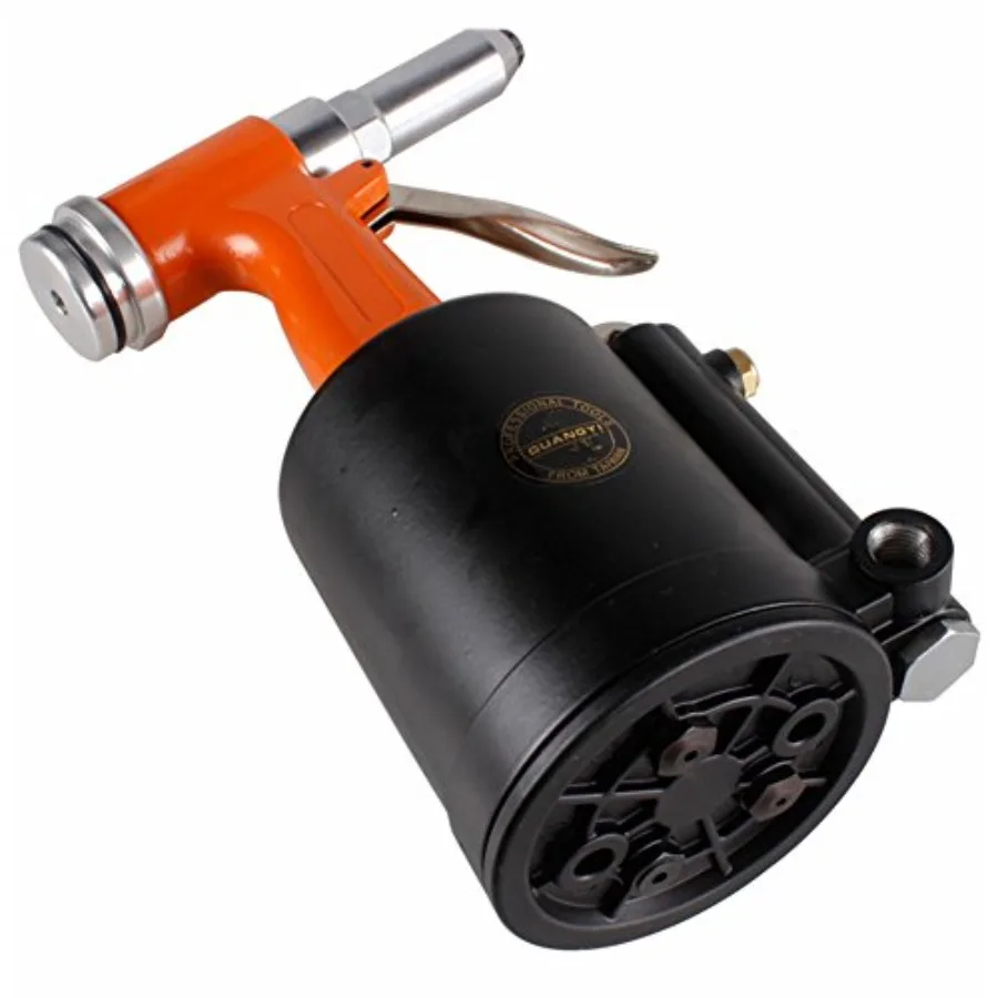 Air Rivet Gun 1/4 Inch Heavy Duty Pneumatic Hydraulic Rivet Tool in Silver with High Efficiency and Durable Design for Industri