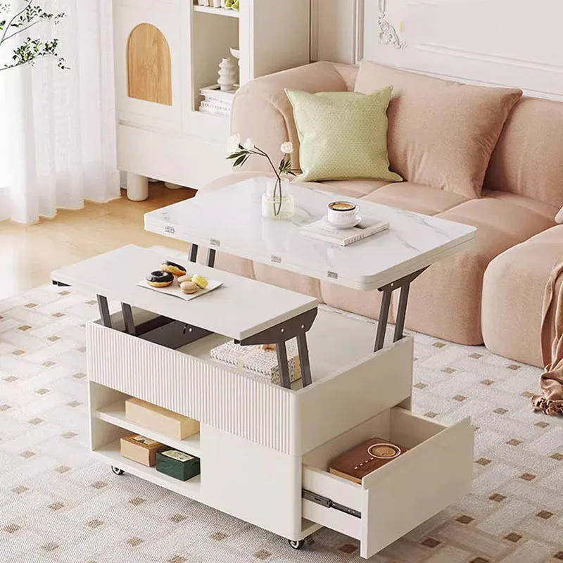 Bedroom Luxury Coffee Table Trau Small Organizer Living Room Mobile Coffee Table Mesa Lateral Modern Kaffee Tische Furniture