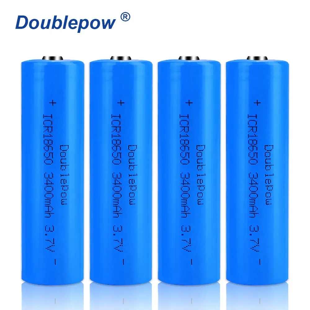 100% oryginalny akumulator litowy Doublepow 18650 3,7 V 3400 mah 18650 do baterii latarki