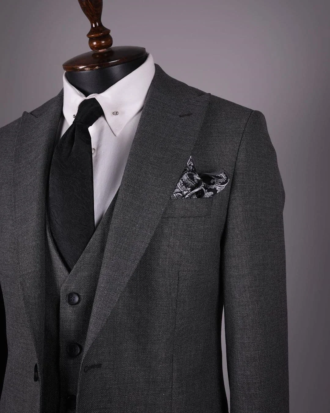 Traje gris elegante para hombre, traje ajustado de alta calidad, personalizado, 3 piezas, una sola botonadura, Blazer informal inteligente, 2024