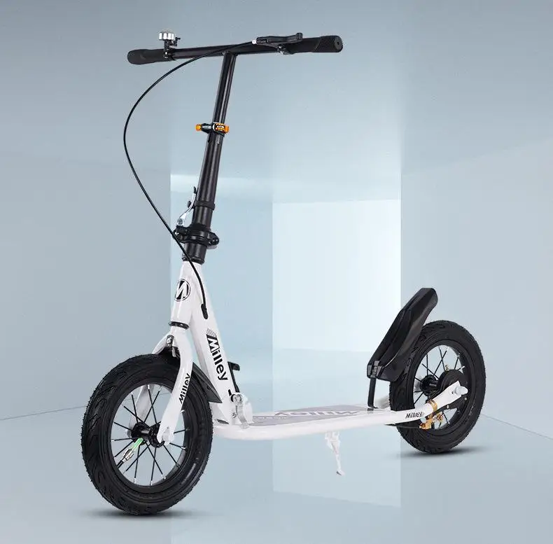 Faltbarer Erwachsenen-Roller mit Handbremse, Großes Rad, Zweirad-Stadtroller für Jugendliche und Berufstätige, Brandneues Modell – Detail 1