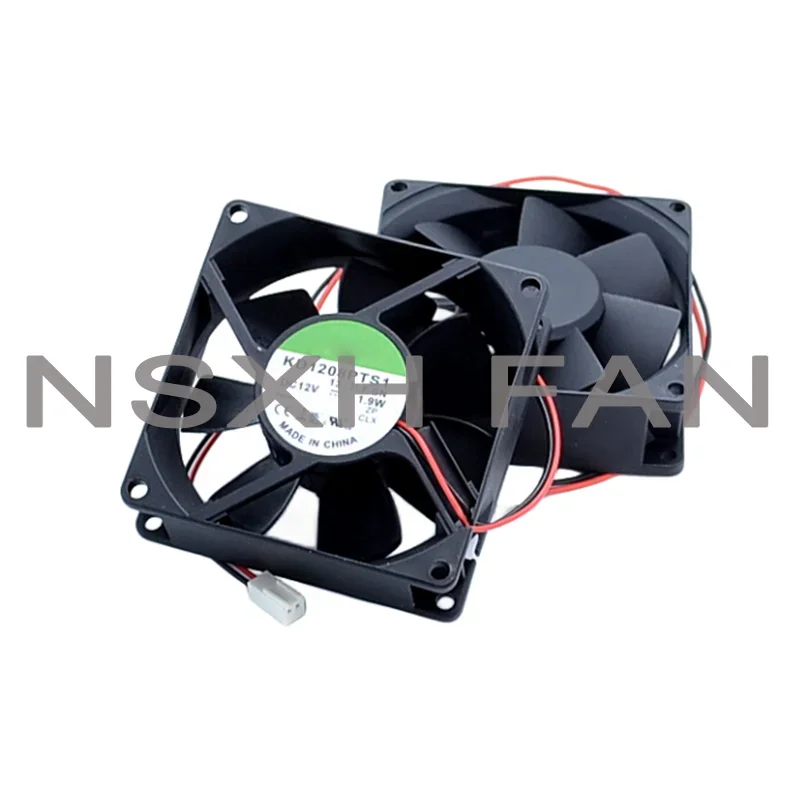 Ventilador de refrigeração do chassi da fonte de alimentação de baixa corrente, KD1208PTS1, 80x80x25mm, 8025,8 cm, 12V, 1.9W