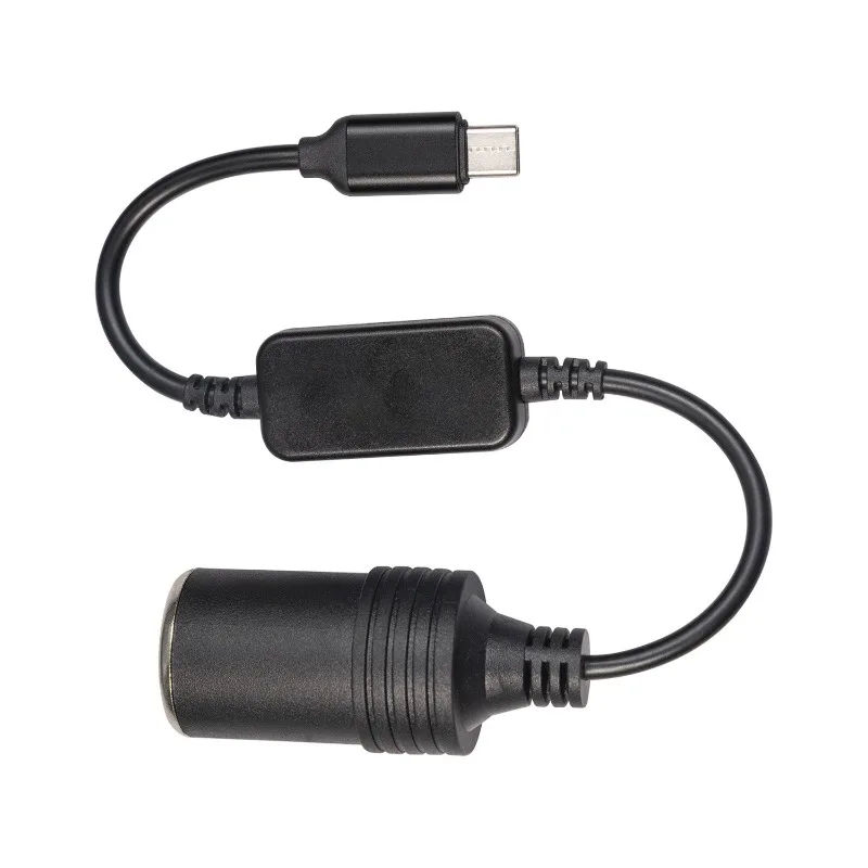 22AWG USB/Type-C To 12V Cigarette Lighter Socket Male to Female Cigarette Lighter Adapter Converter Car Electronics Accessories