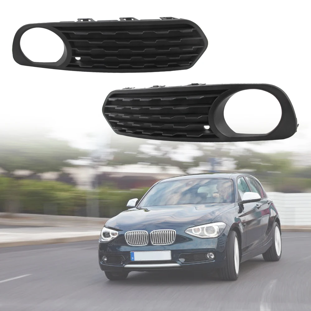 車のフロントバンパー用フォググリルカバー,BMW 1シリーズ用ブラック,F20/f21,3ドアおよび5ドア,2011-2015