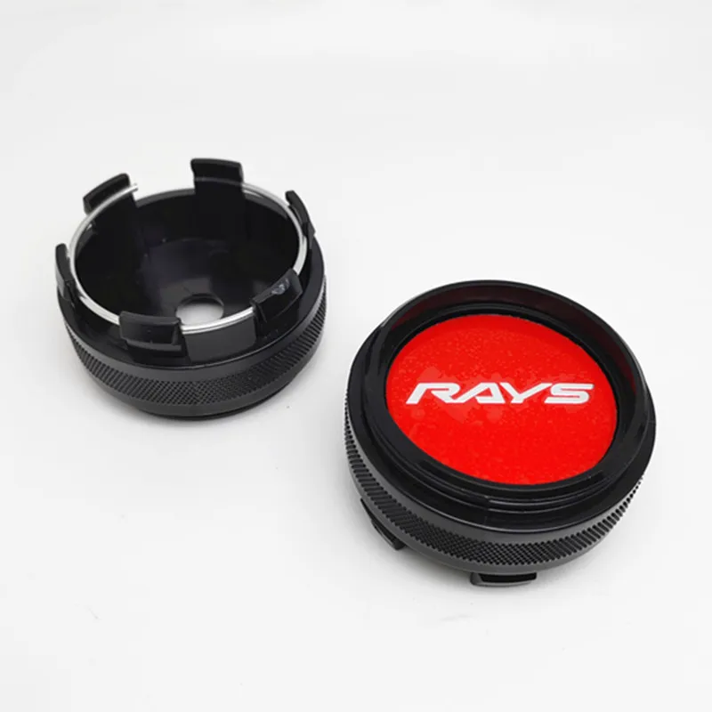 4pcs 62mm 56mm Rays Racing Car Wheel Center Cap Hubs Auto Styling Rims Dust Proof Hubcaps Cover Emblem