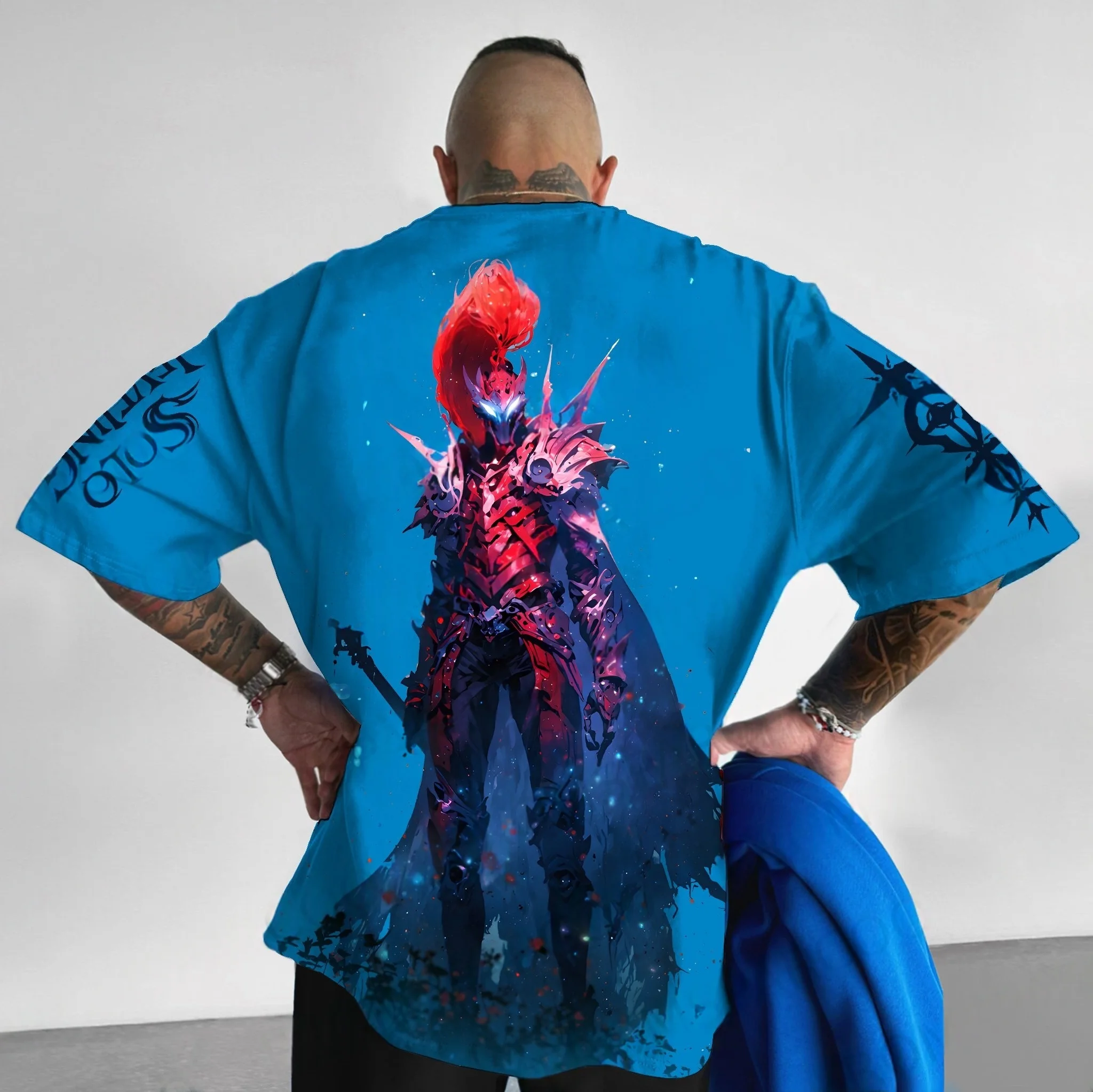 2025 Solo Leveling Camiseta oficial de anime - Ropa de calle Y2K de gran tamaño de algodón con licencia para Otaku, ropa casual y convenciones de cómic