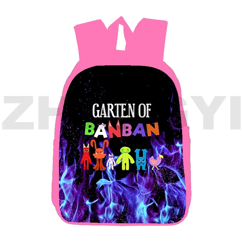 3d dos desenhos animados garten de banban 2 saco rosa anime garten de banban crianças mochilas para a escola adolescentes meninas 12/16 Polegada saco de livro