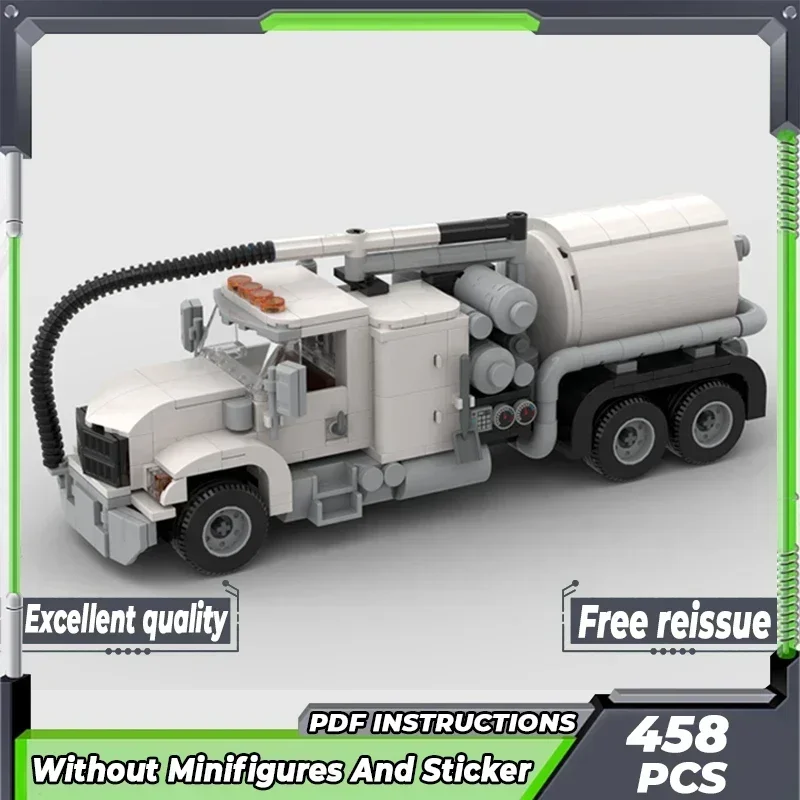 

City Car Model Moc Building Bricks Construction Site HydroVac Truck Technology Blocks Gifts Christmas Toys DIY Sets Assembly