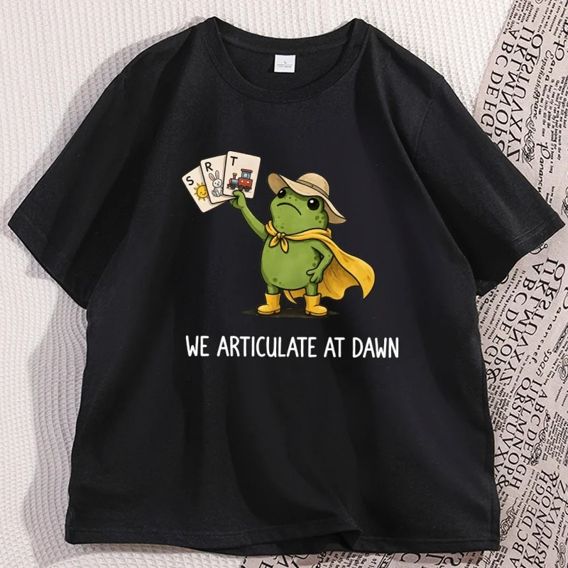 Frog Speech Therapist Tee SLP T Shirt Funny Speech Therapy T-Shirt Language Pathology SLP Teacher Clothing Men Women Streetwear