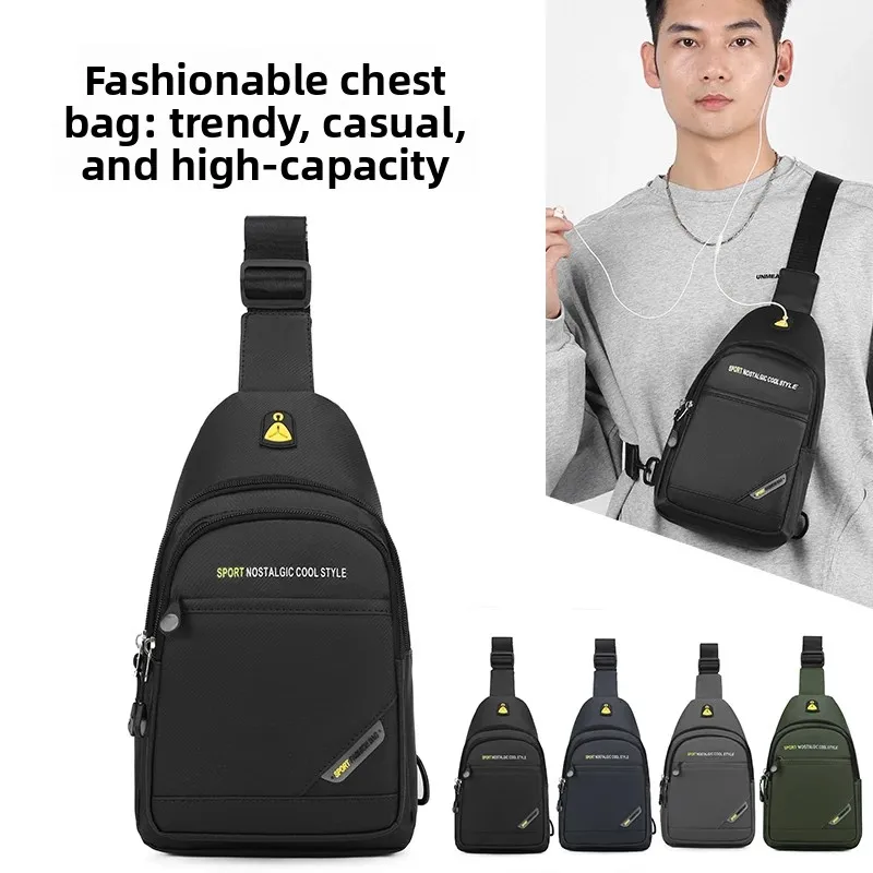 

Мужская сумка через плечо 2025 года, нейлоновая сумка-рюкзак, легкая сумка через плечо, противоугонная сумка для телефона для повседневного использования, тренажерного зала, бега, езды на велосипеде