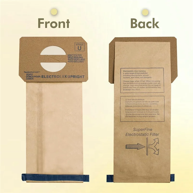 A76G-真空バッグ マイクロフィルター 24個パック エレクトロラックス直立型U&エアース用交換用 ディスカバリー用