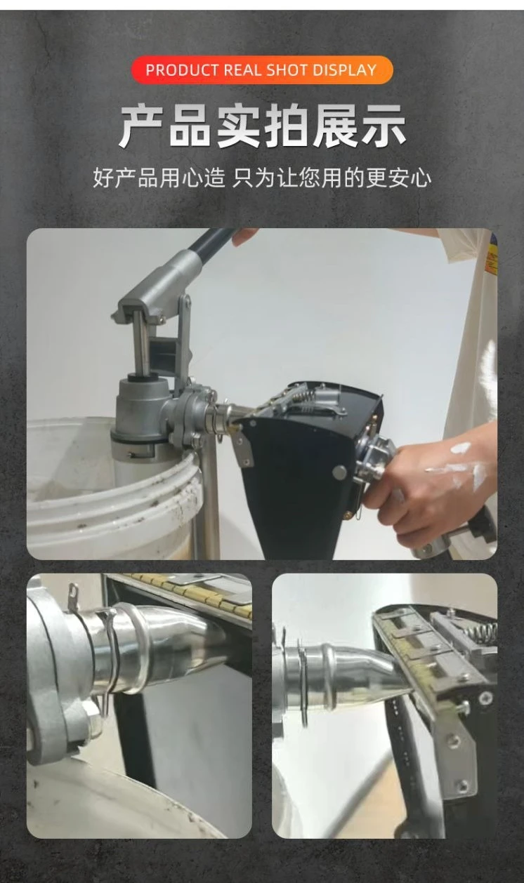 Manual feeding pump stainless steel suction device for indoor and outdoor use