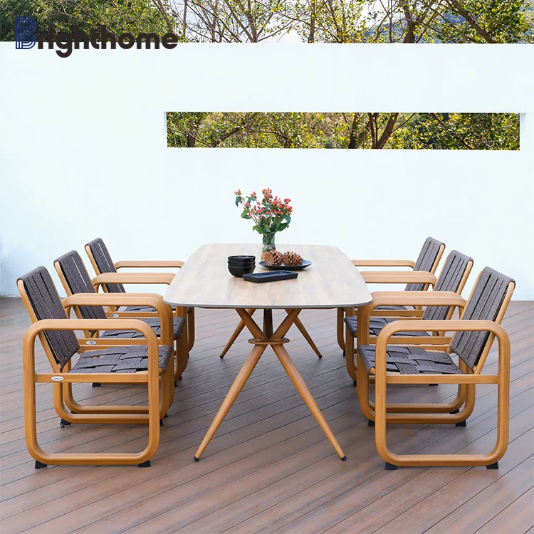 Popular Modern Design Nordic Hotel Terrace Set Luxury Patio Furniture Garden Table and Chair for Restaurant
