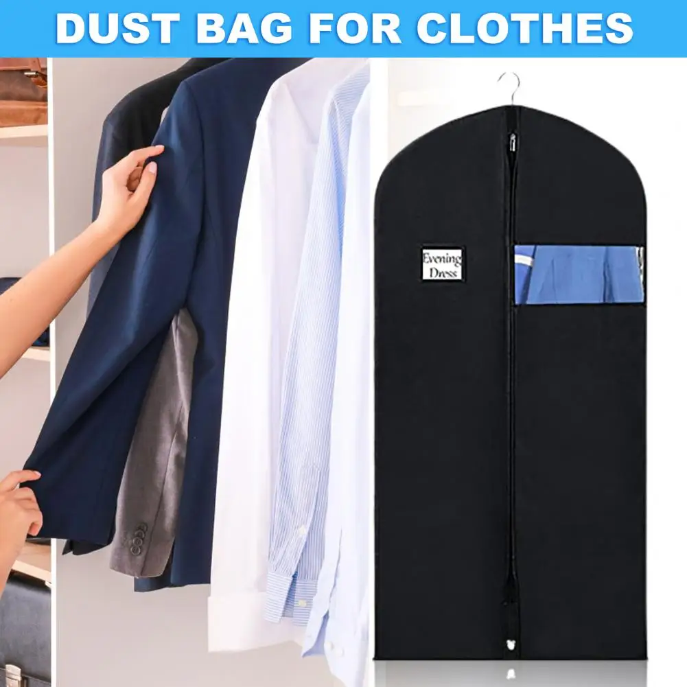 Non-Woven Fabri Garment Bags Clothes Hanging Dust Cover Wedding Dress Cover Suit Coat Wardrobe Clothing Hanging Organizer Bag