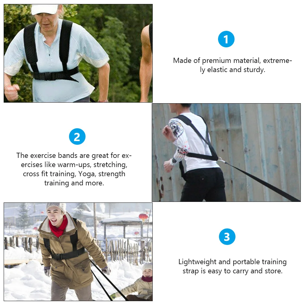 

2pcs Training Belt Elastic Resistance Band For Fitness Weight-Bearing Shoulder Straps Sled Harness Gym Home Yoga Outdoor