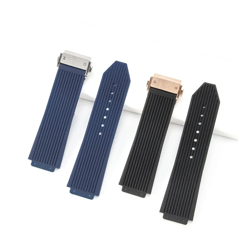 

Rubber Watchband for hengbao Hublot Yubo classic fusion Silicone Watch Band men convex mouth watch chain Watches Strap 25*19mm