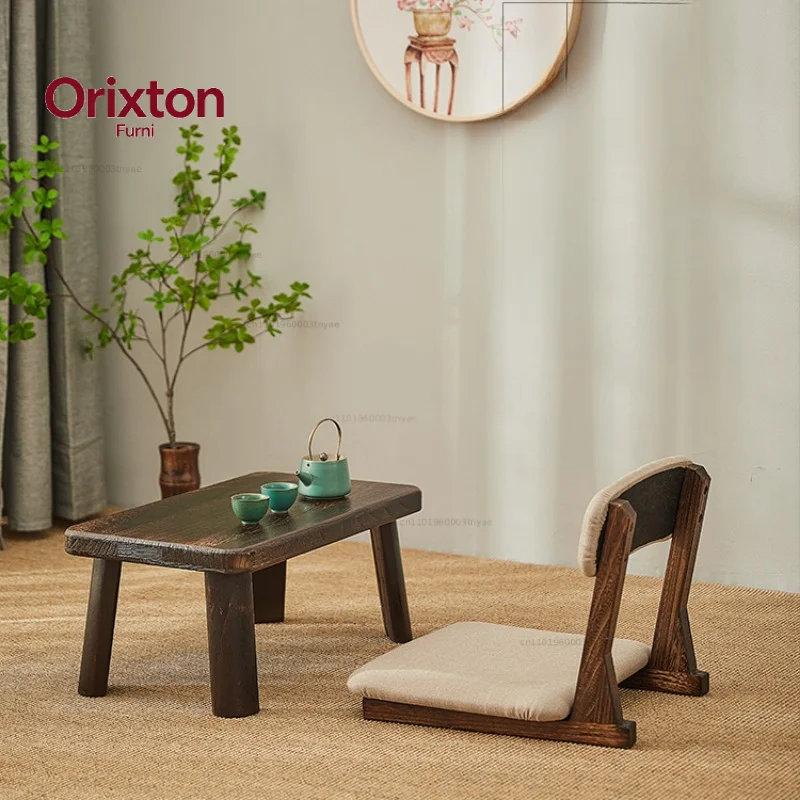 Solid Wood Bay Window Chair Dormitory Bed Lazy Chair Legless Floor Stool Floor Stool chairs furniture