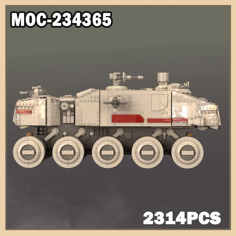 

MOC-234365 Клон Турбо Танк Строительный Блок Бронированный Боевой Автомобиль Солдат Военная Военная Военная Серия Креативный Подарок A-6 Жонггернаут