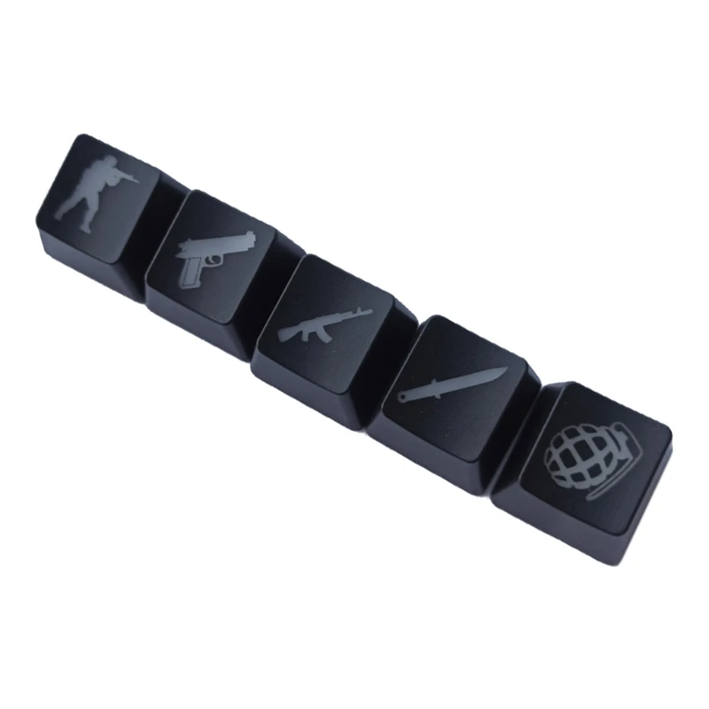 5Pcs OEM R4 Profile ABS Backlit Keycap Gaming Keycaps for Key Button Keycaps ABS Cap for Cherry MX Mechanical Keyboard CS GO Key