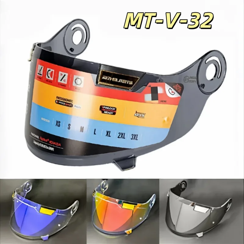 For JARAMA Replacement Visor MT JARAMA Accessories MT-V-32 Helmet Shield for Shield UV Protection V32 Visor Anti-fog Stickers