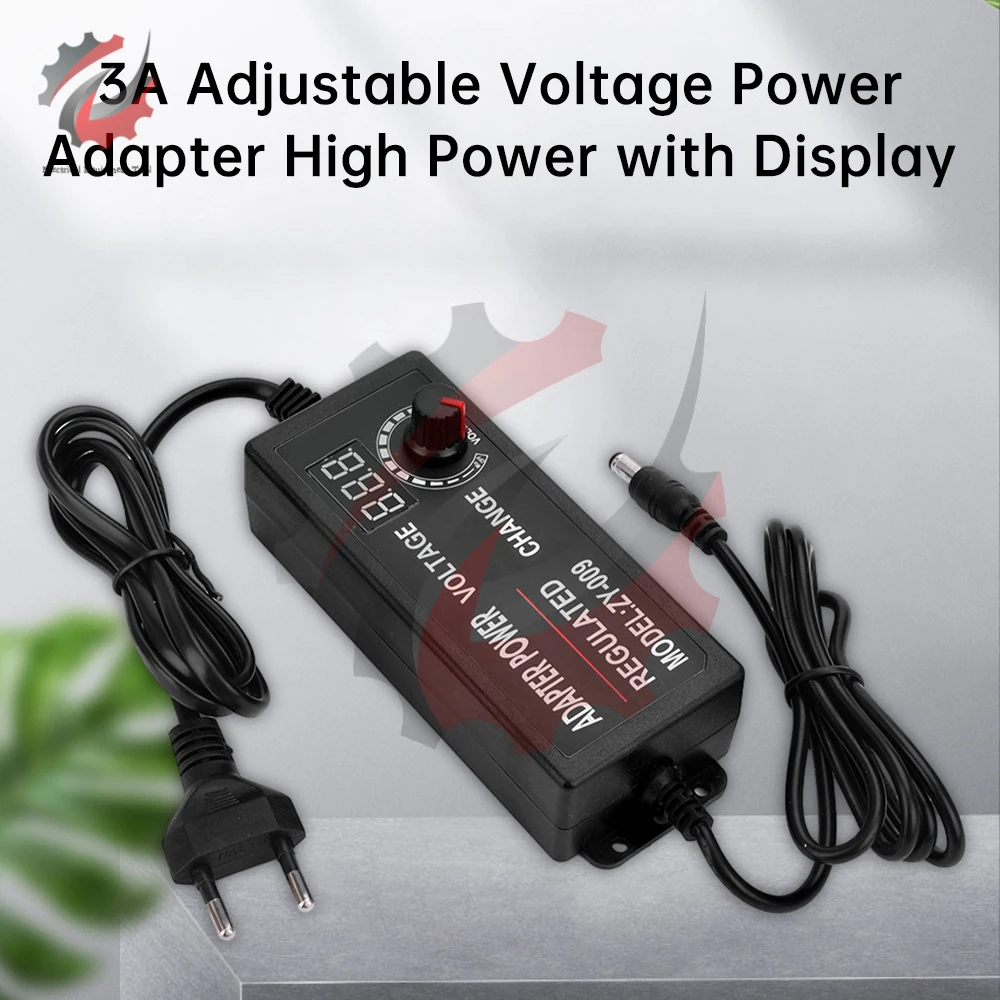 AC-DC Adjustable Power Supply Adapter AC100-240V to DC3-12V 3A 5A Multifunctional Switch Power Supply Universal High Power